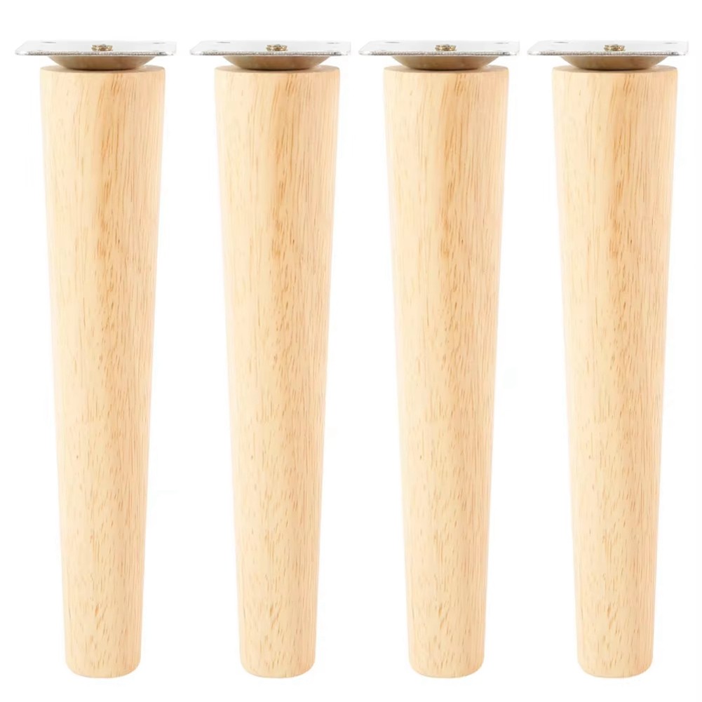 4 Pieces Furniture Legs Wood Solid Furniture Straight Table Legs Non-Slip2990
