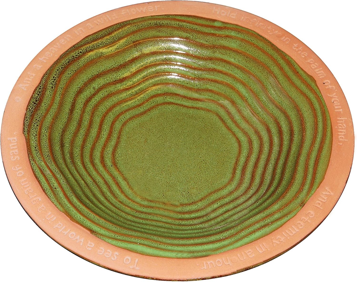 Wildlife World Echoes Ceramic Bird Bath and Drinker Bowl for Outdoor Gardens (G