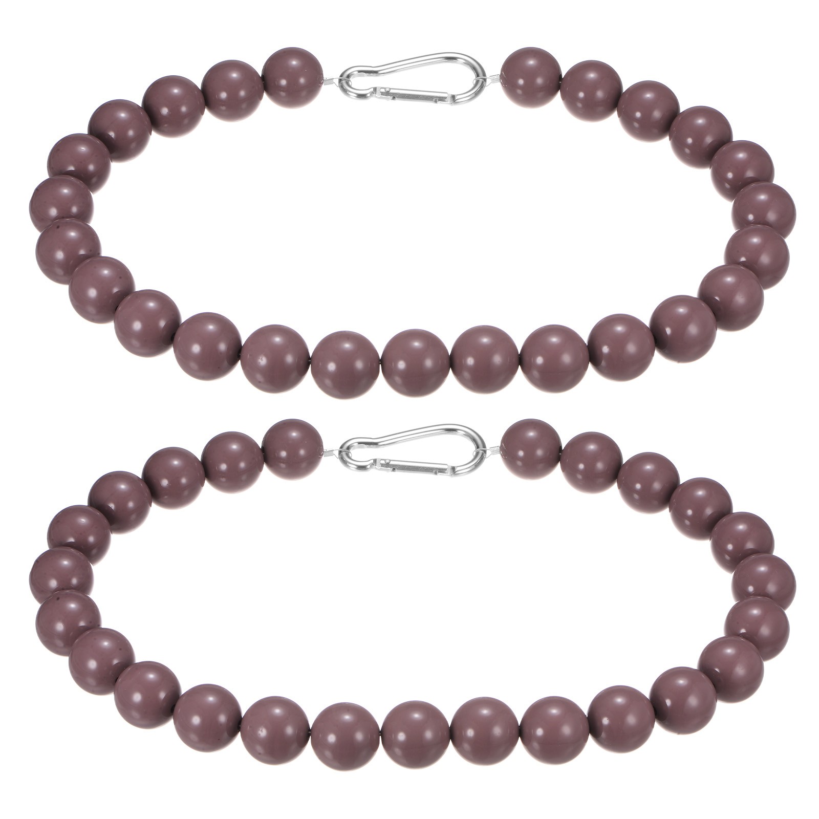 2 Pack Flagpole Retainer Ring-25 Beads 0.98",Apply to Flagpole(Brown)