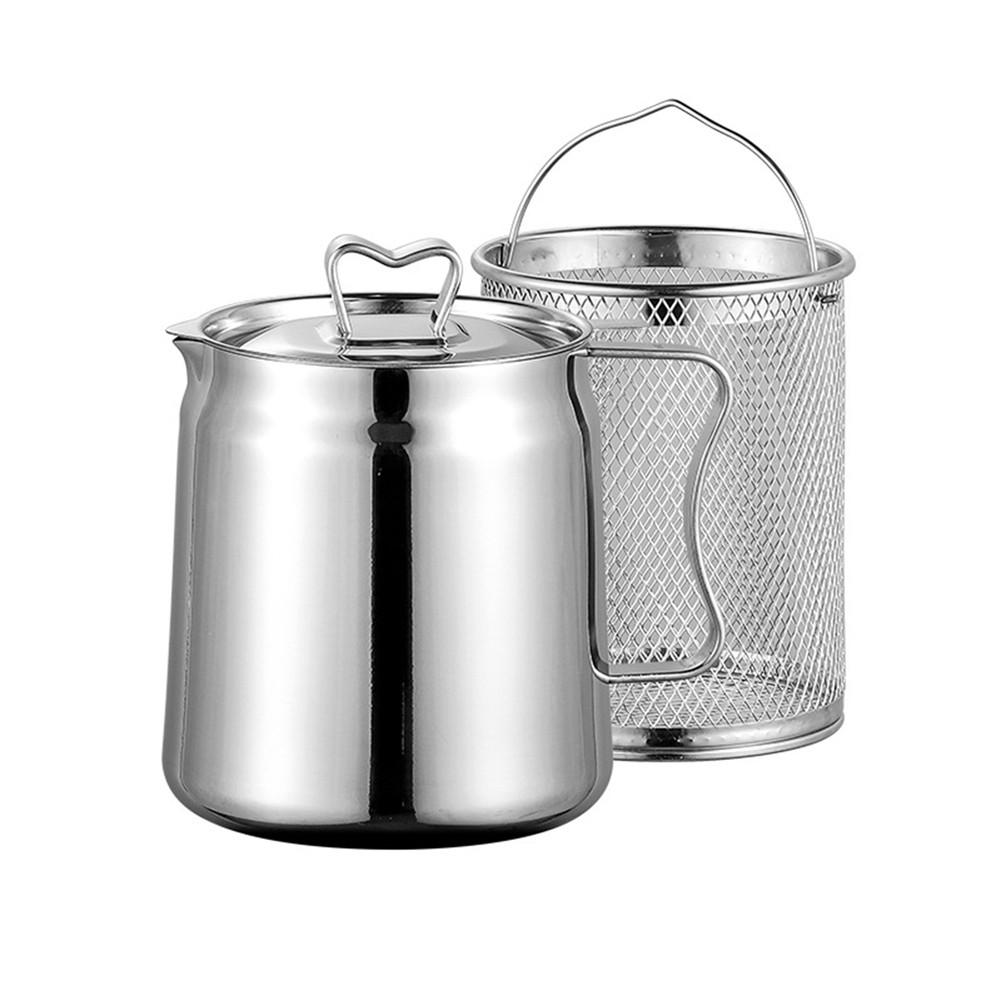 Oil Pot,Oil Pot Stainless Steel Capacity Oil Fryer and Cup Combo5477