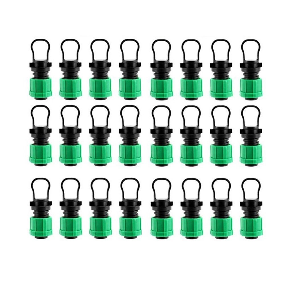 3X(24Pcs Drip End Fitting for with 16mm Drip Tape Tubing Sprinkler X4W4)8741