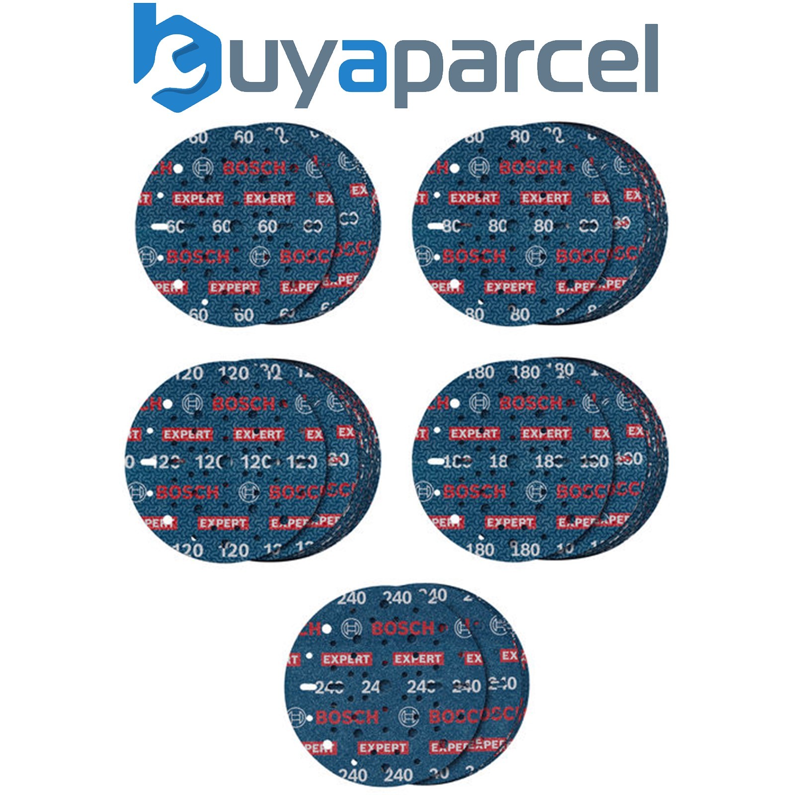 Bosch EXPERT O780 Foil Sanding Disc Set 150 mm 55 pcs 2608902470