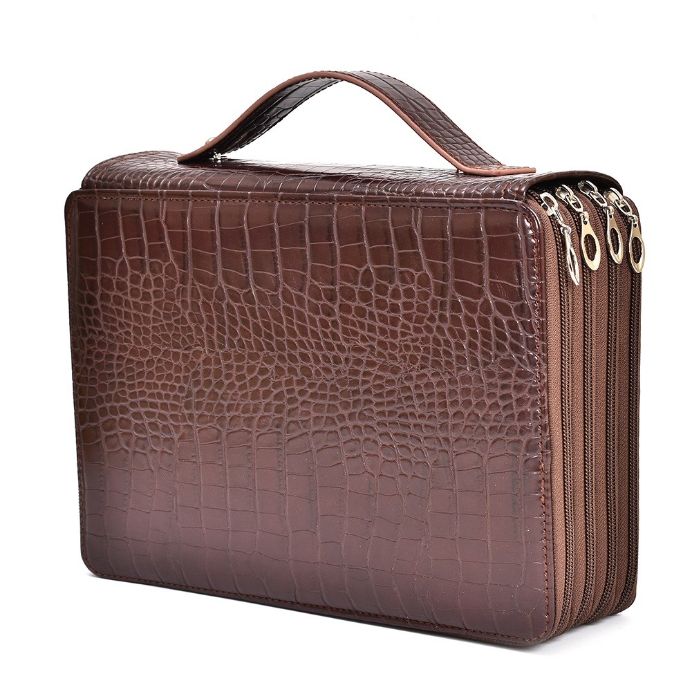 200 Hole Pu Pencil Bag Student Stationery Bag Art Painting Storage Bag4397