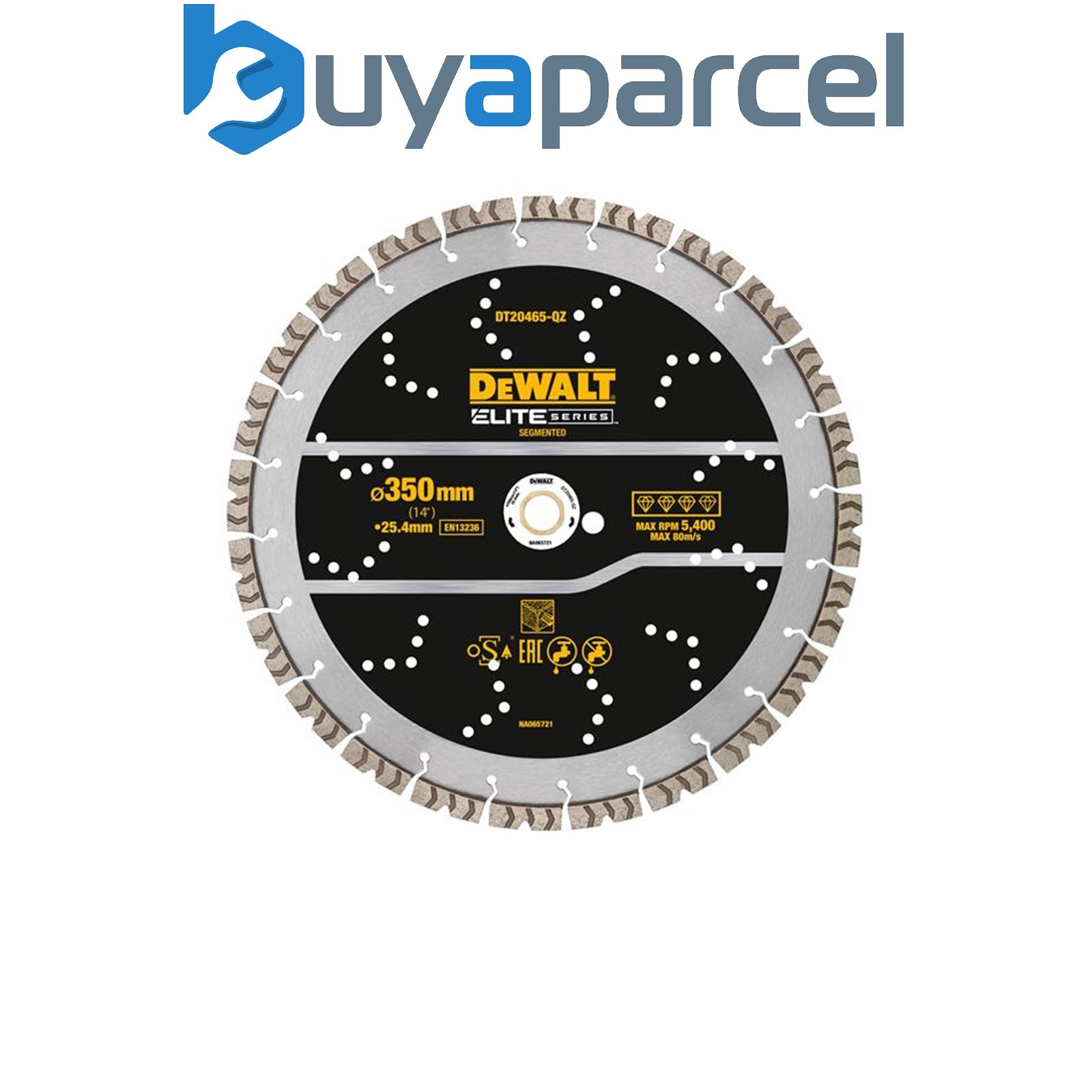 DEWALT DT20465-QZ Elite Series Rebar Concrete Diamond Wheel 350 x 25.4mm