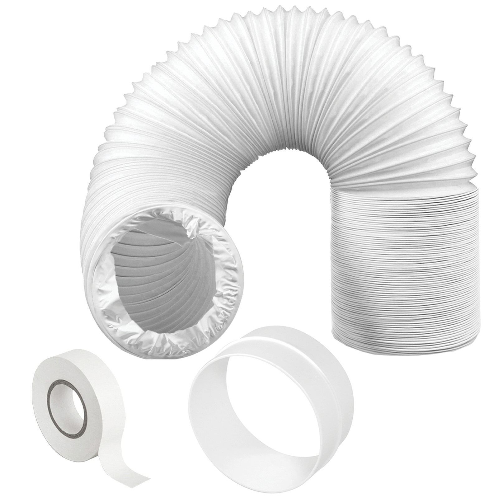 10m Vent Hose 5" Cooker Hood Extractor Fan Extension PVC Duct Pipe Kit UNIVERSAL