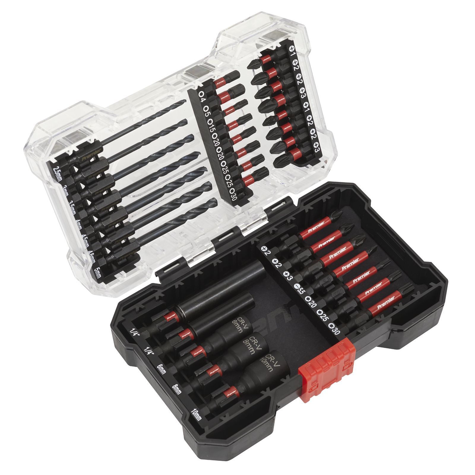 Sealey Power Tool Bit Set 35pc Impact Grade With Carry Case - AK8284