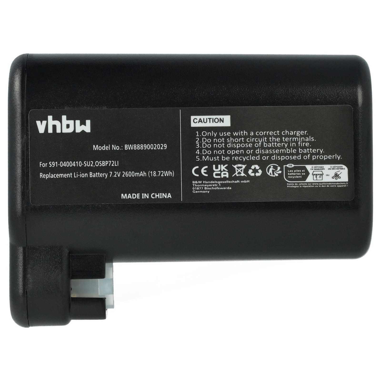Battery for Electrolux PI91-5BSM PI91-5SGM PI91-5MBM PI91-5SSM 2600mAh 7.2V