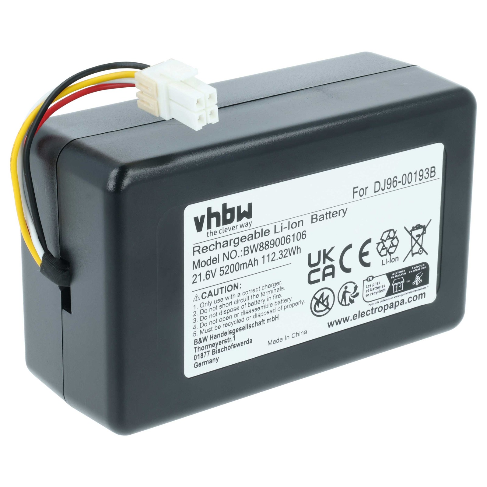 Battery for Samsung Powerbot VR20J9250UK/SA VR20J9259UC/EG 5200mAh 21.6V