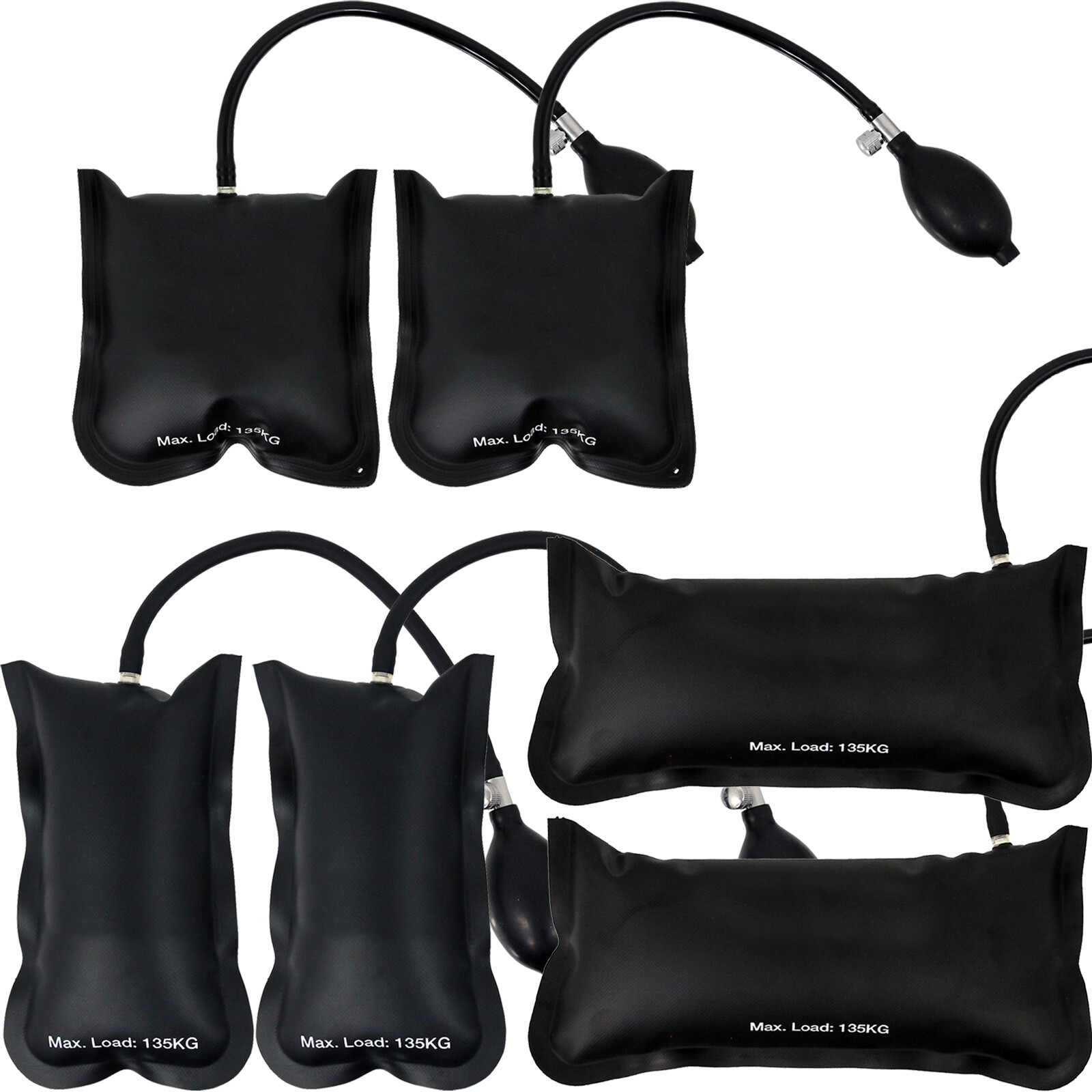 Inflatable Air Wedge Set Appliance Furniture Lifter Level Lifting Bags x 6