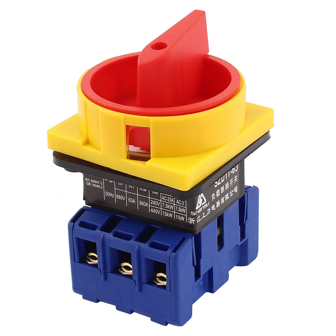 AC 660V 63A ON/OFF 2 Positions 3 Phase Rotary Cam Changeover Switch SZD11-63