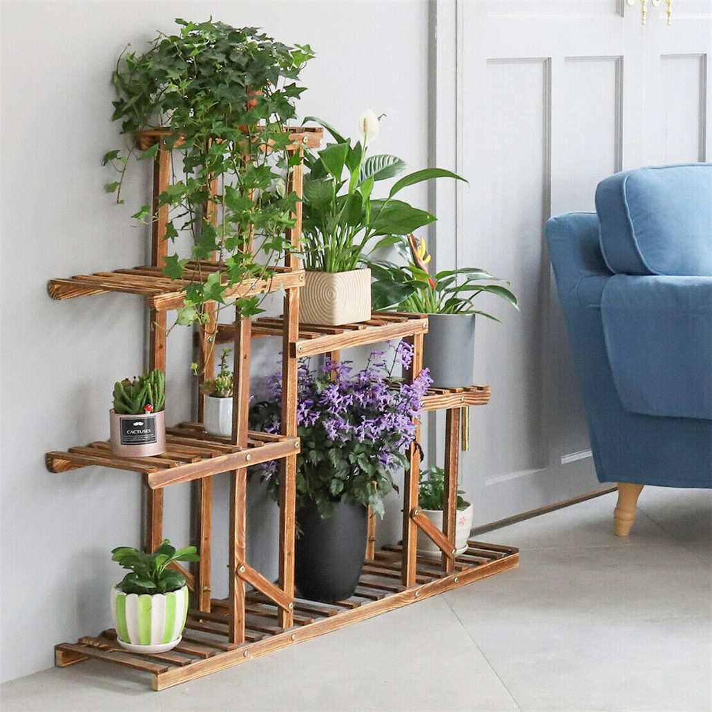 Heavy Duty Succulent Plant Display Stand Garden Home Carbonized & Anticorrosion