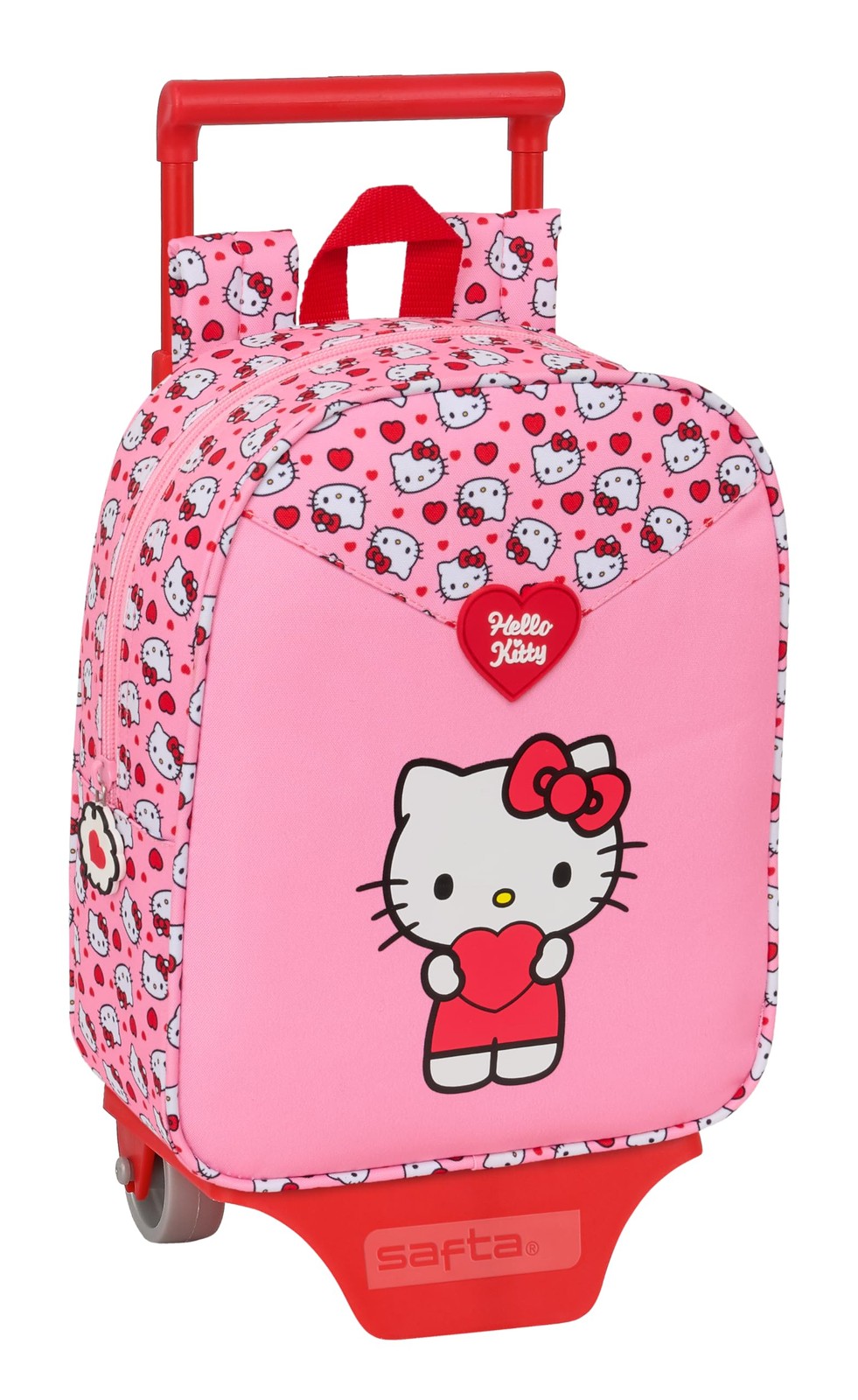 Hello Kitty - Nursery Backpack with SAFTA Trolley, Ideal for Children of Differe