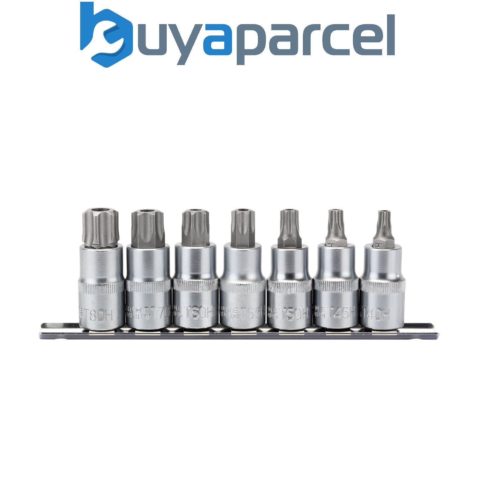 Draper 16334 Draper Expert TX-STAR Security Socket Bit Set, 1/2" Sq. Dr., 55mm (