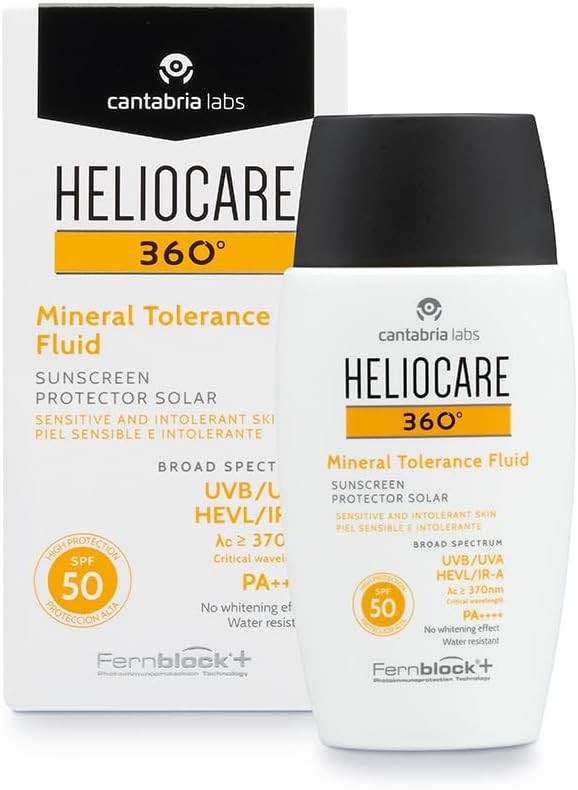 Heliocare 360 Mineral Tolerance Fluid SPF50 50ml / Mineral Sunscreen For Face/D
