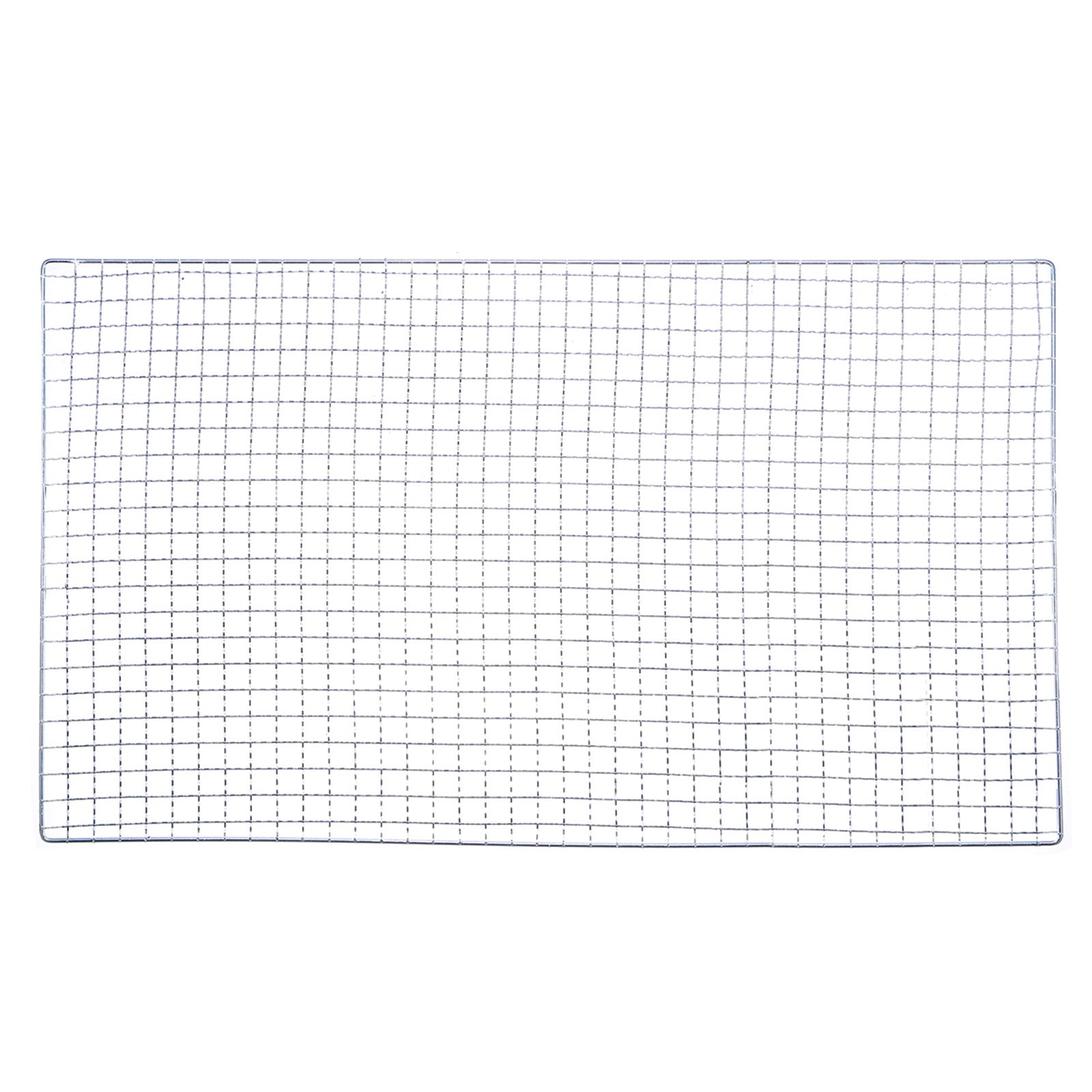 Square BBQ Grill Net 30x70cm Galvanized Iron Barbecue Mesh Mat
