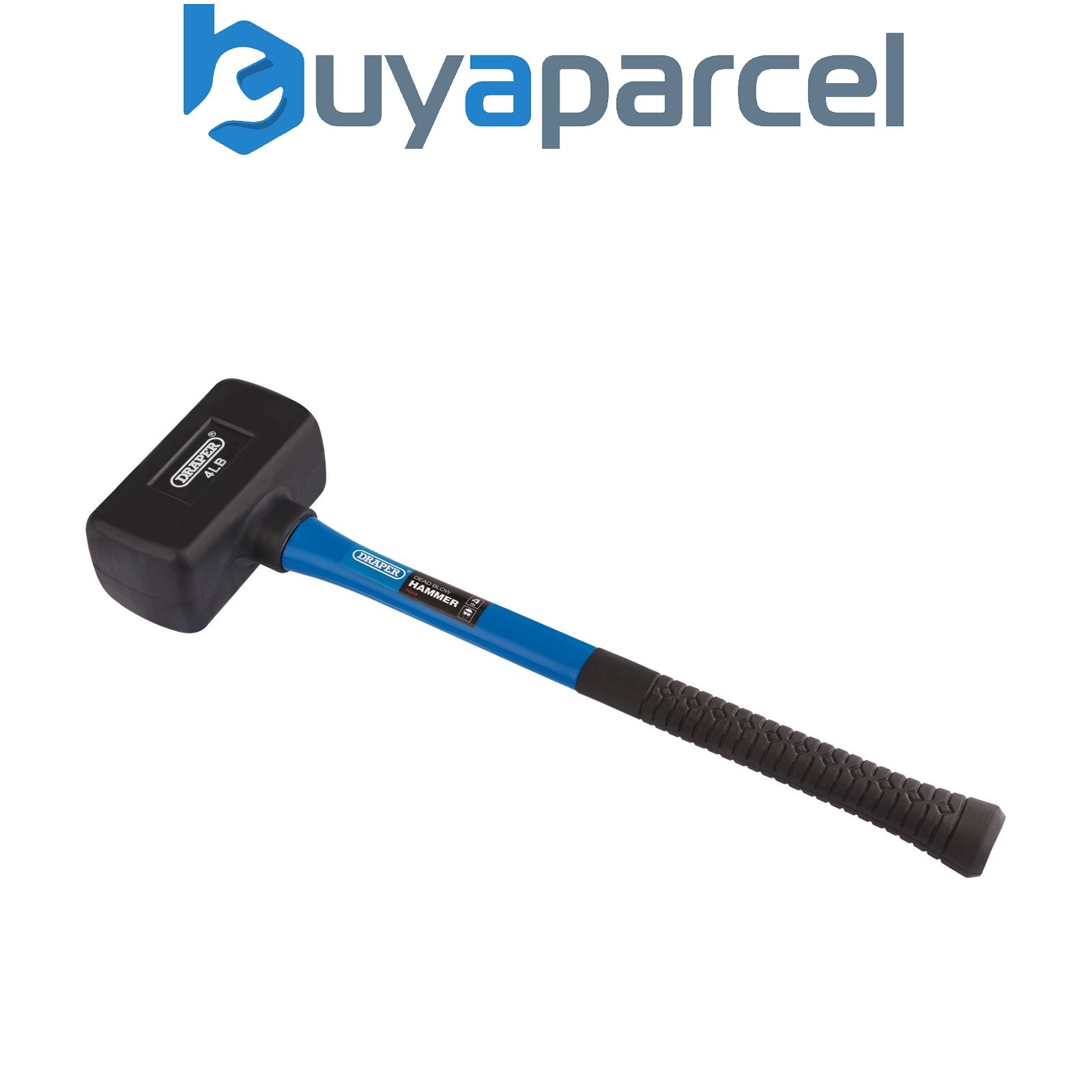 Draper 74319 Rubber Dead Blow Hammer with Fibreglass Shaft, 1.8kg/4lb