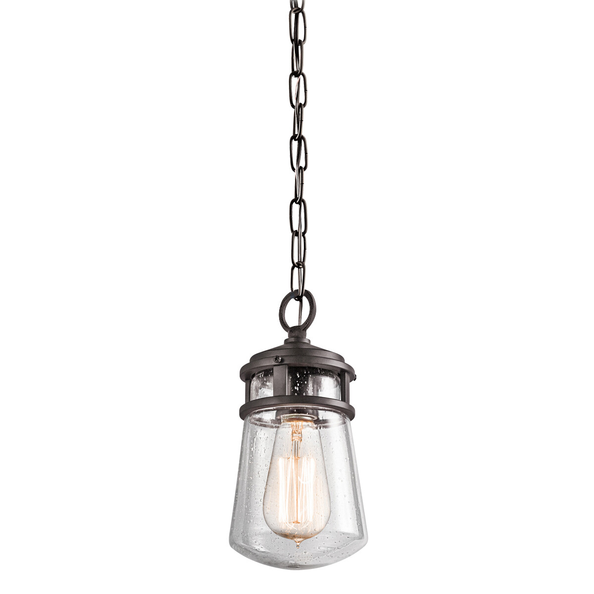 Outdoor IP44 1 Bulb Chain Lantern Architectural Bronze LED E27 75W