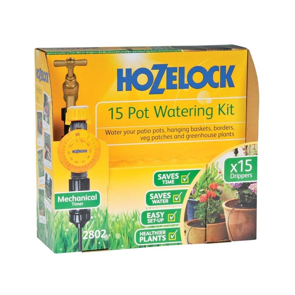Hozelock 15 Pot Automatic Garden Watering Irrigation Kit- 2802 Automatic Off