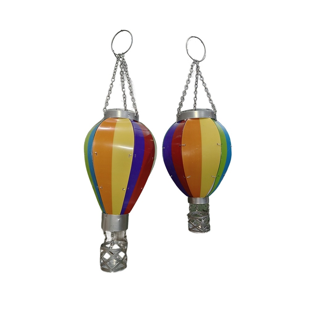3X(Art & Gift Solar Hot Air Balloon - Hanging Solar-Powered LED Lights, 3318