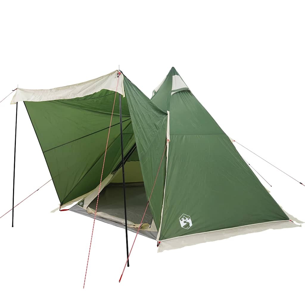 Family Tent Tipi 6-Person Lightweight Dome Green Waterproof vidaXL