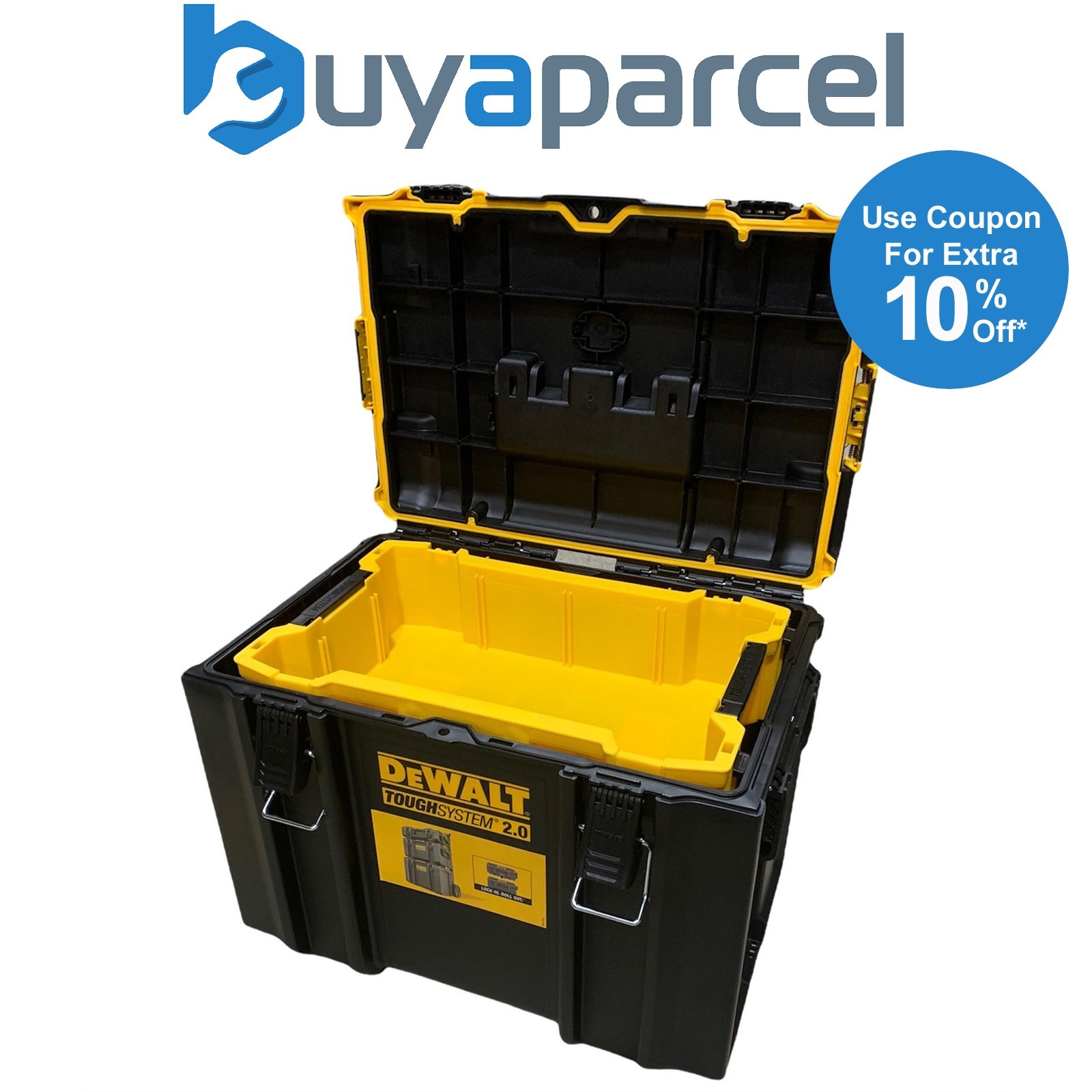 Dewalt Tough System 2.0 DS300 Stackable Organiser Toolbox Case + Deep Tray