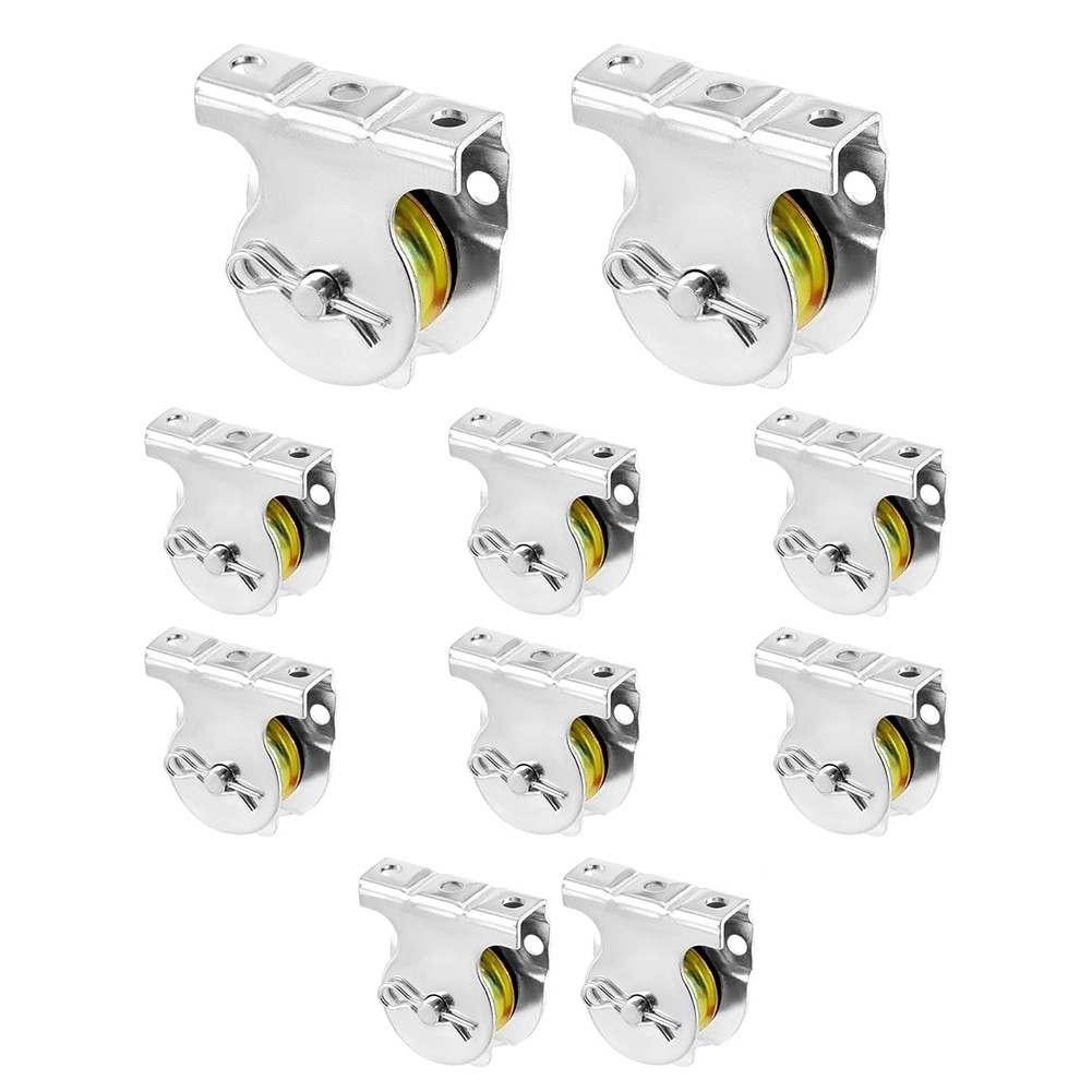 10pcs Wall Mount Pulleys, 1-1/2" Ceiling Mount Single Pulley V-Groove6847