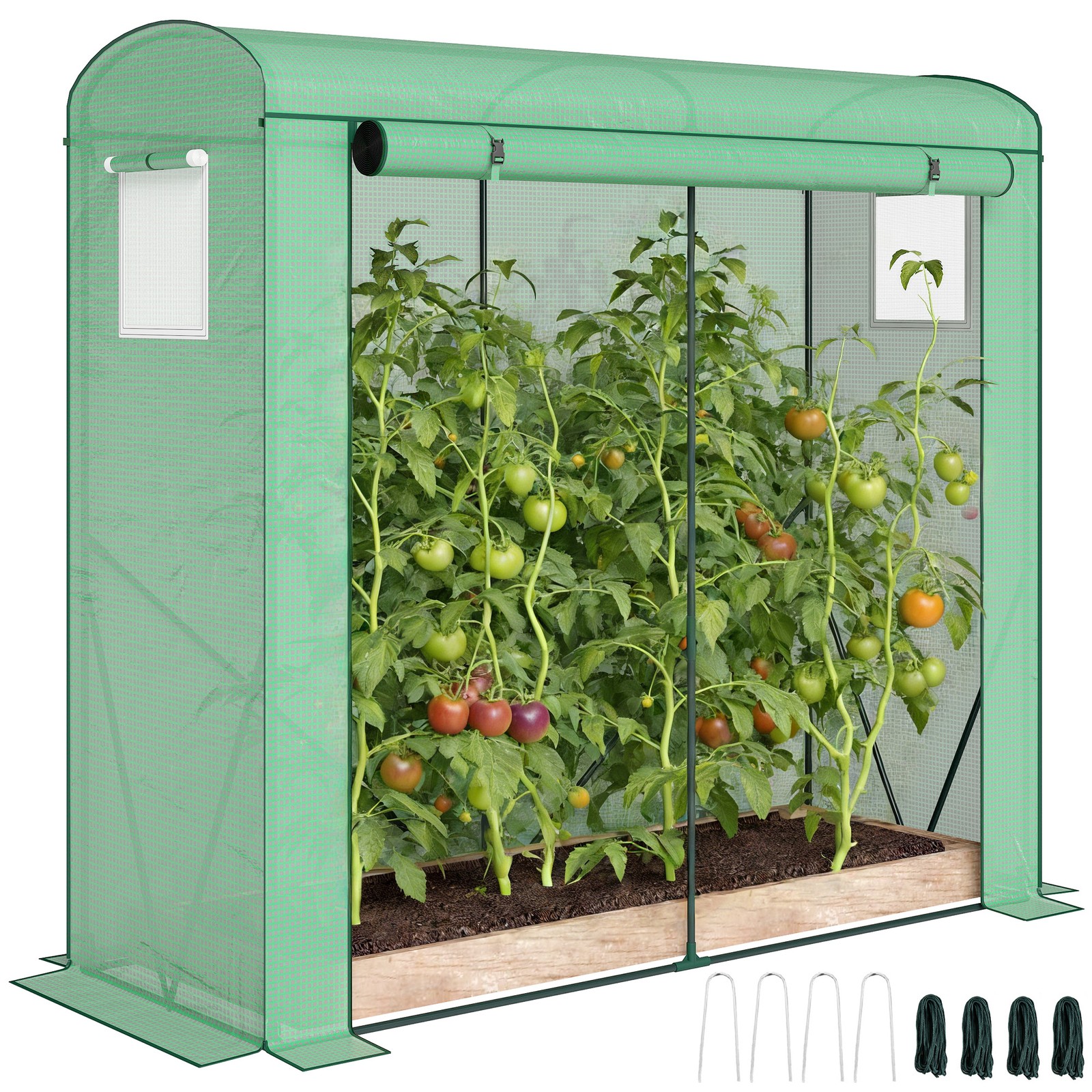 Outsunny Mini Greenhouse, Portable Indoor Outdoor Green House with PE Cover