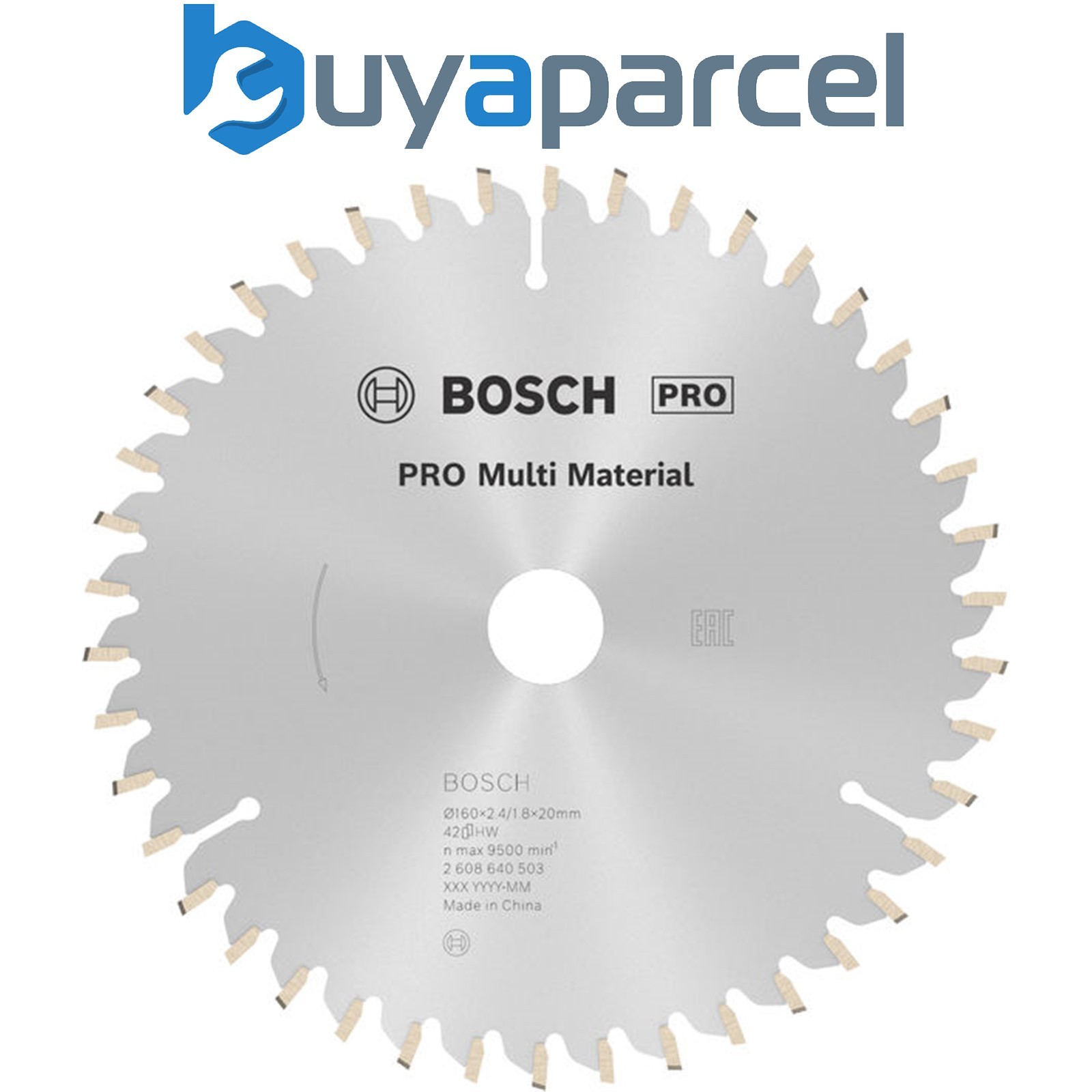 Bosch PRO Multi Material Circular Saw Blade 160 x 2.4 x 20 mm 2608640503