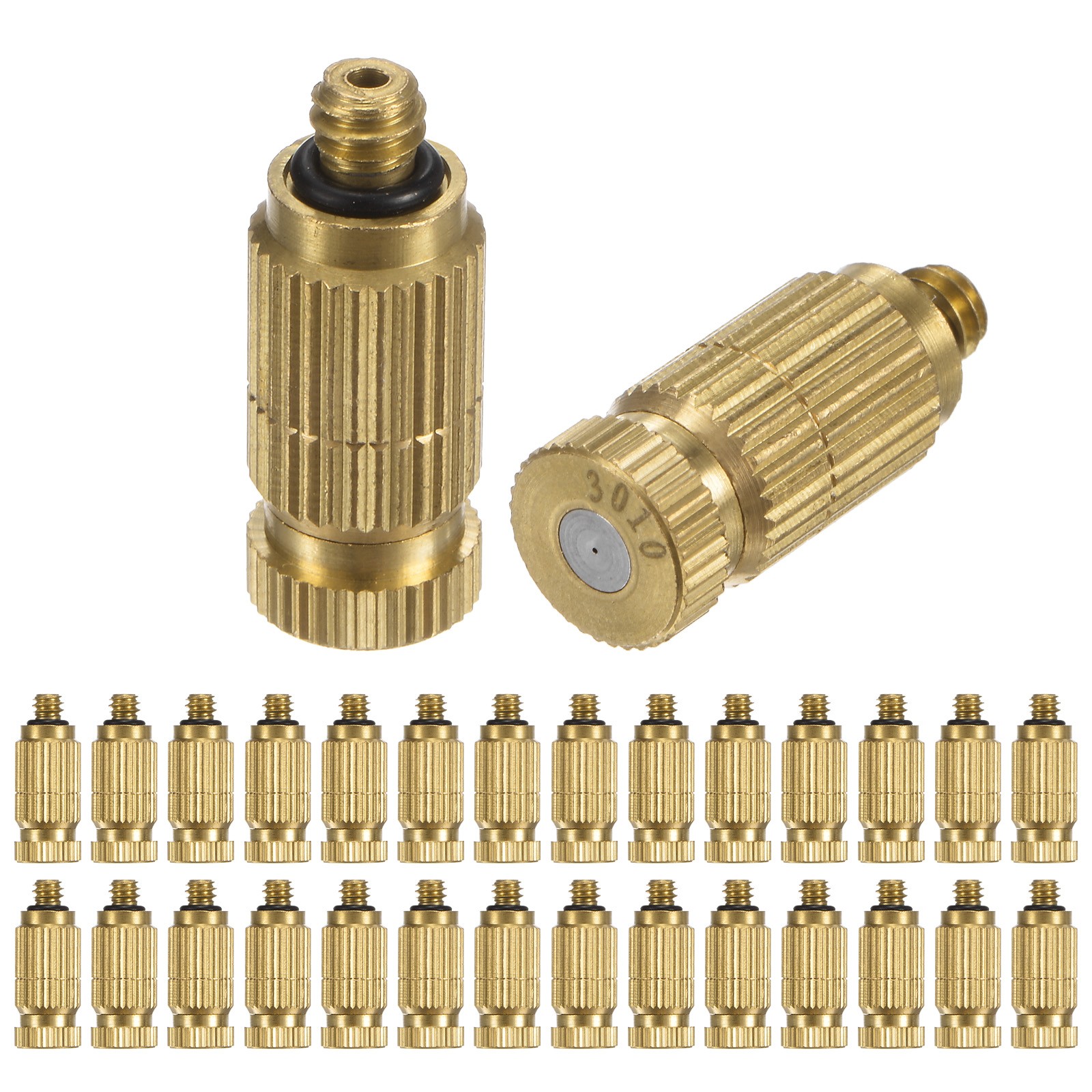 30-Pack Brass Misting Nozzles, 0.012"/0.3mm Misting System Parts [10/24 UNC]