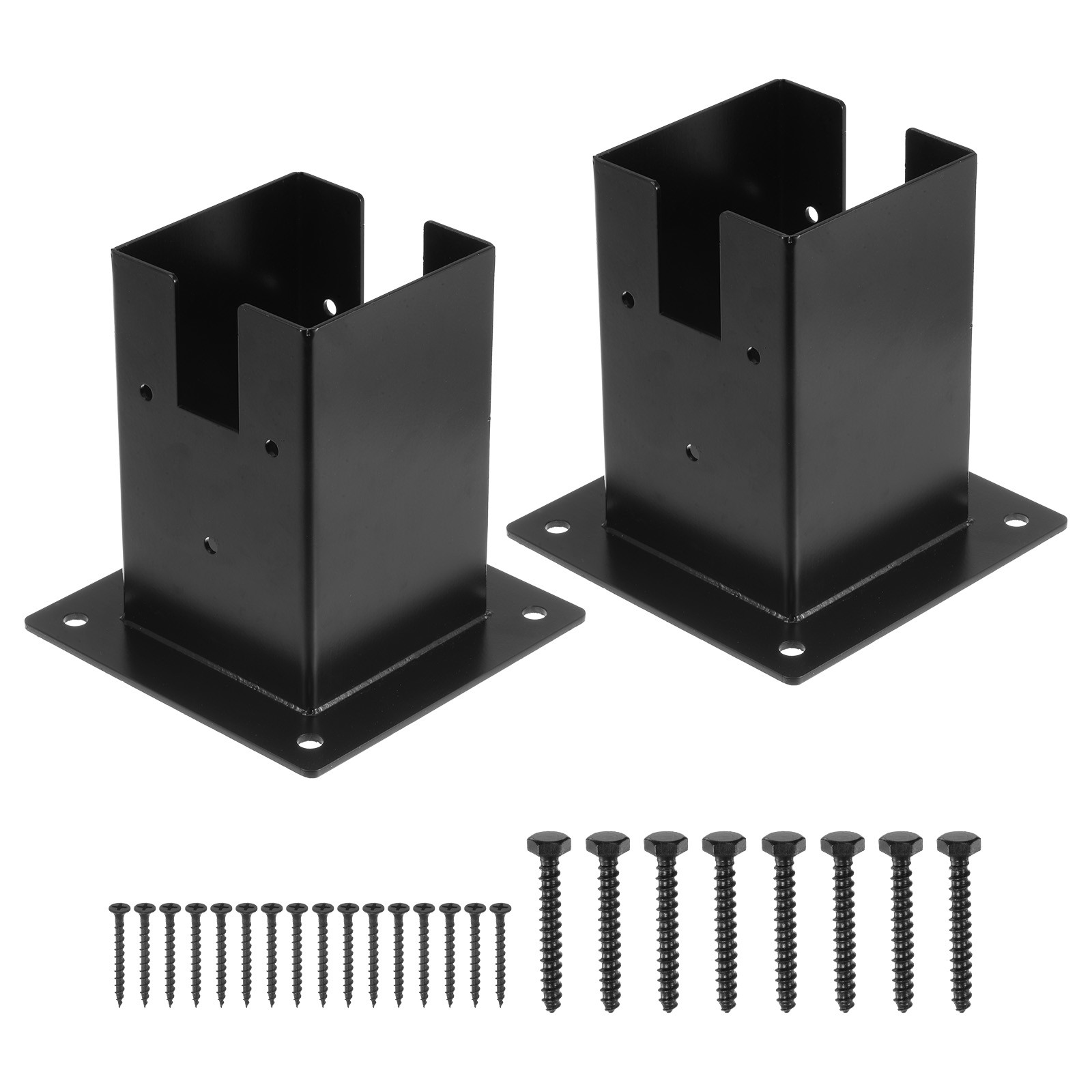 4" x 4" Post Base (Inner Size 3.7" x 3.7") 2pcs for Deck Porch Handrail Railing