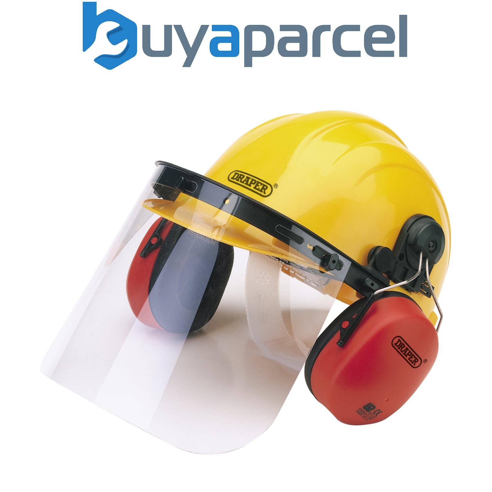 Draper 69933 Safety Helmet with Ear Muffs and Visor