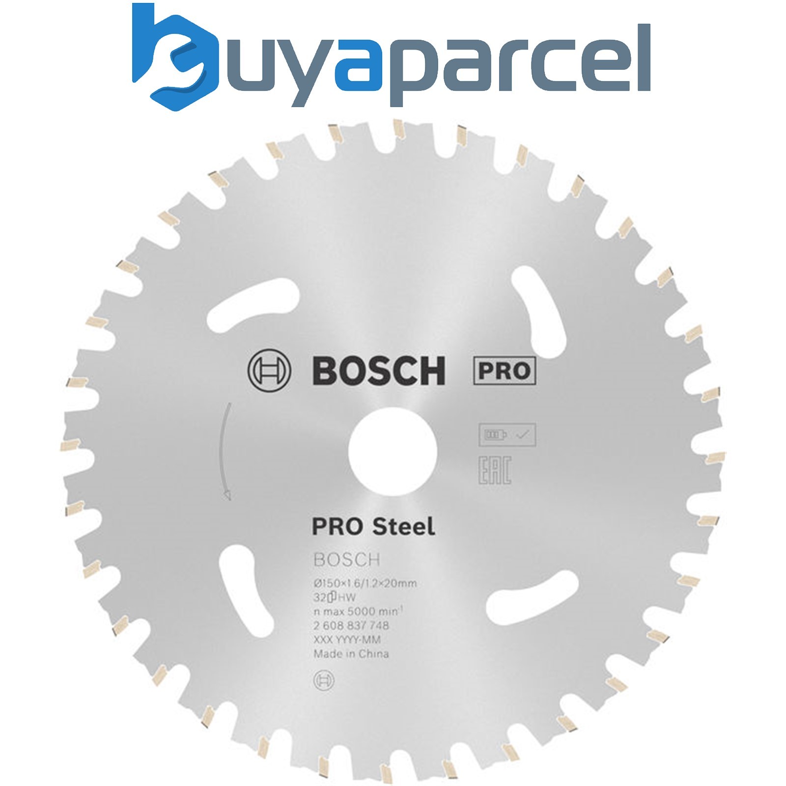 Bosch PRO Steel cordless Circular Saw Blade 150 x 1.6 x 20 mm 2608837748