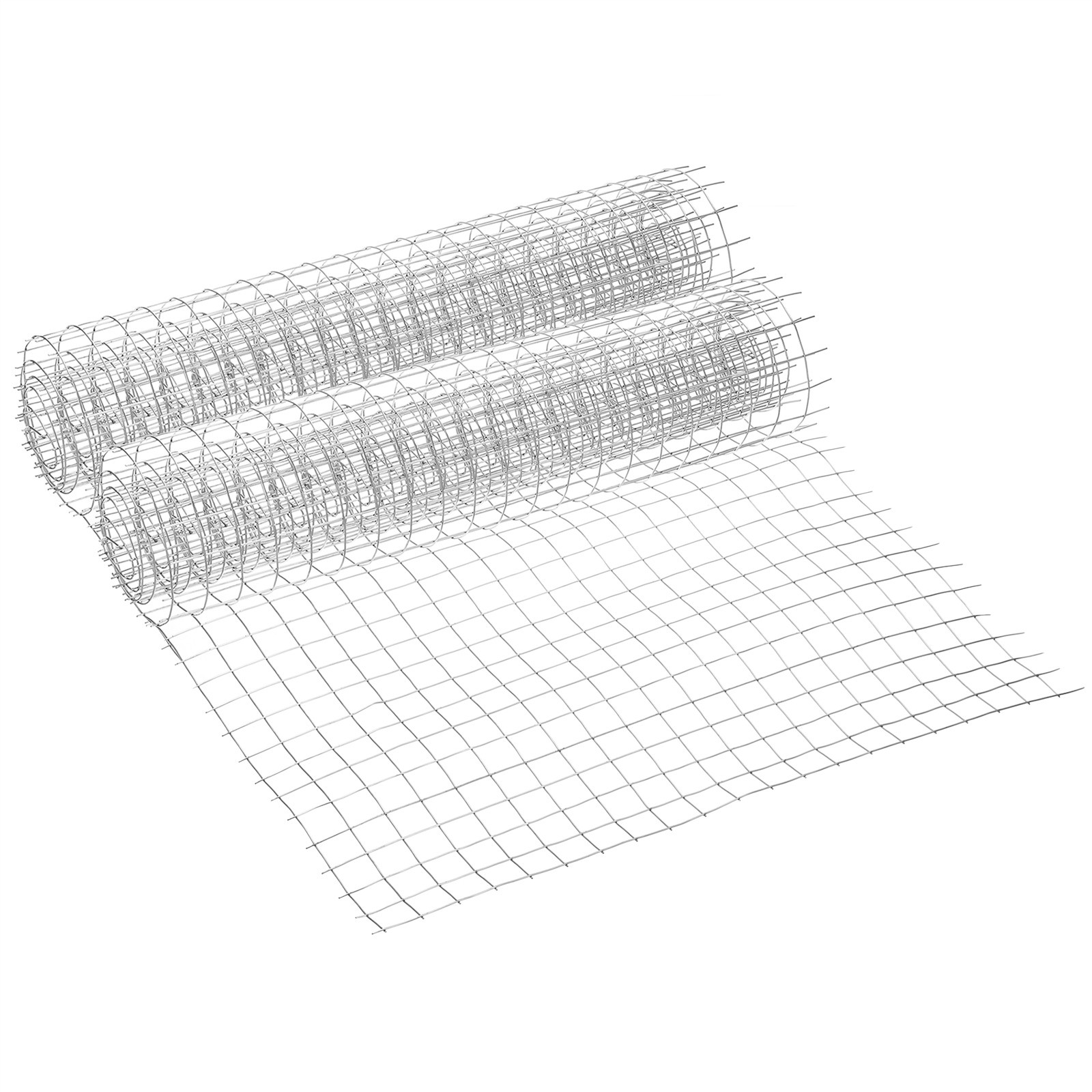 15.8"x3.3ft Welded Cage Wire Mesh Roll, 2 Roll 5/7"(18mm) 17 Gauge Mesh Screen