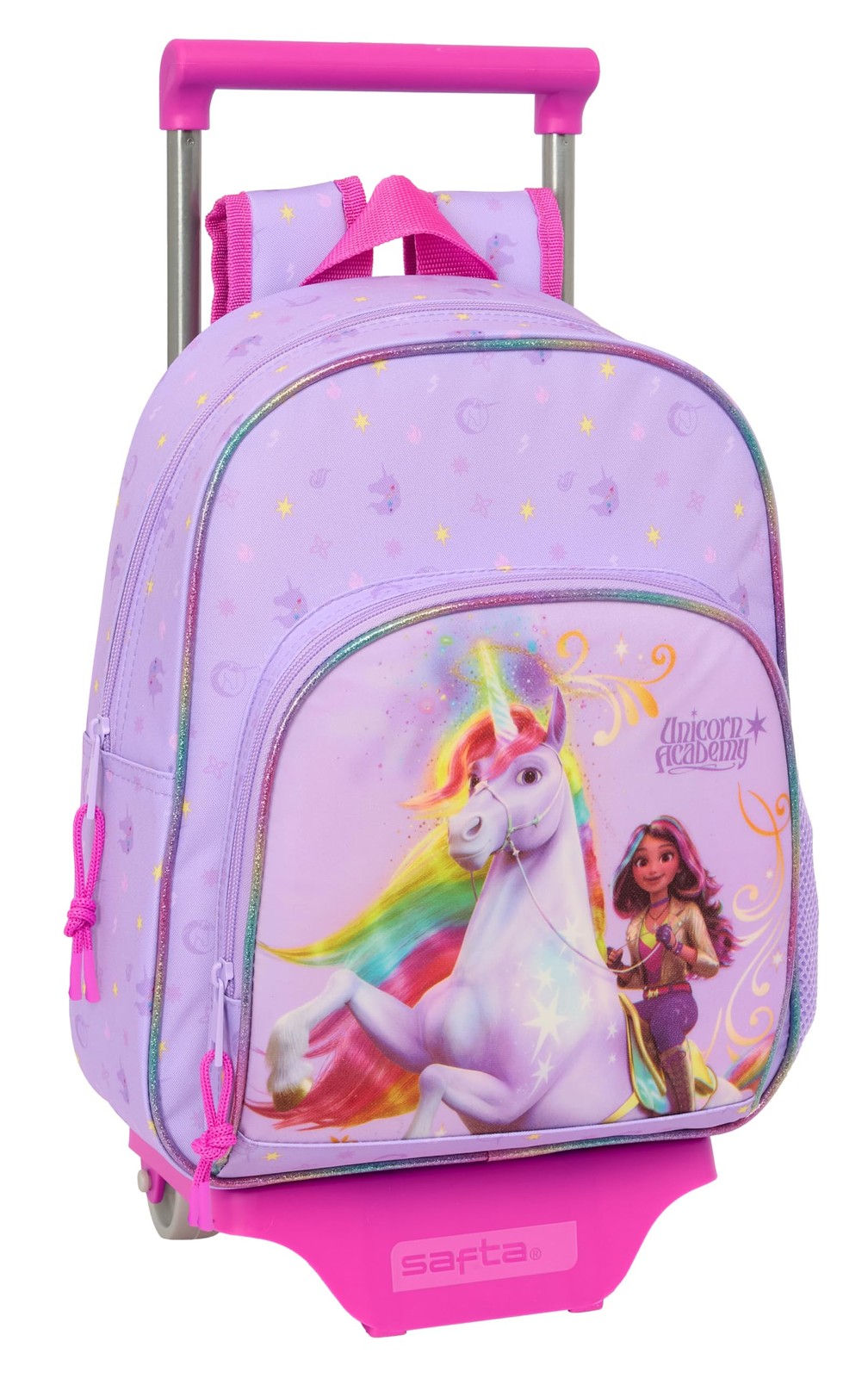 Safta Unicorn Academy – Children's Backpack with Trolley 705, Ideal for Children