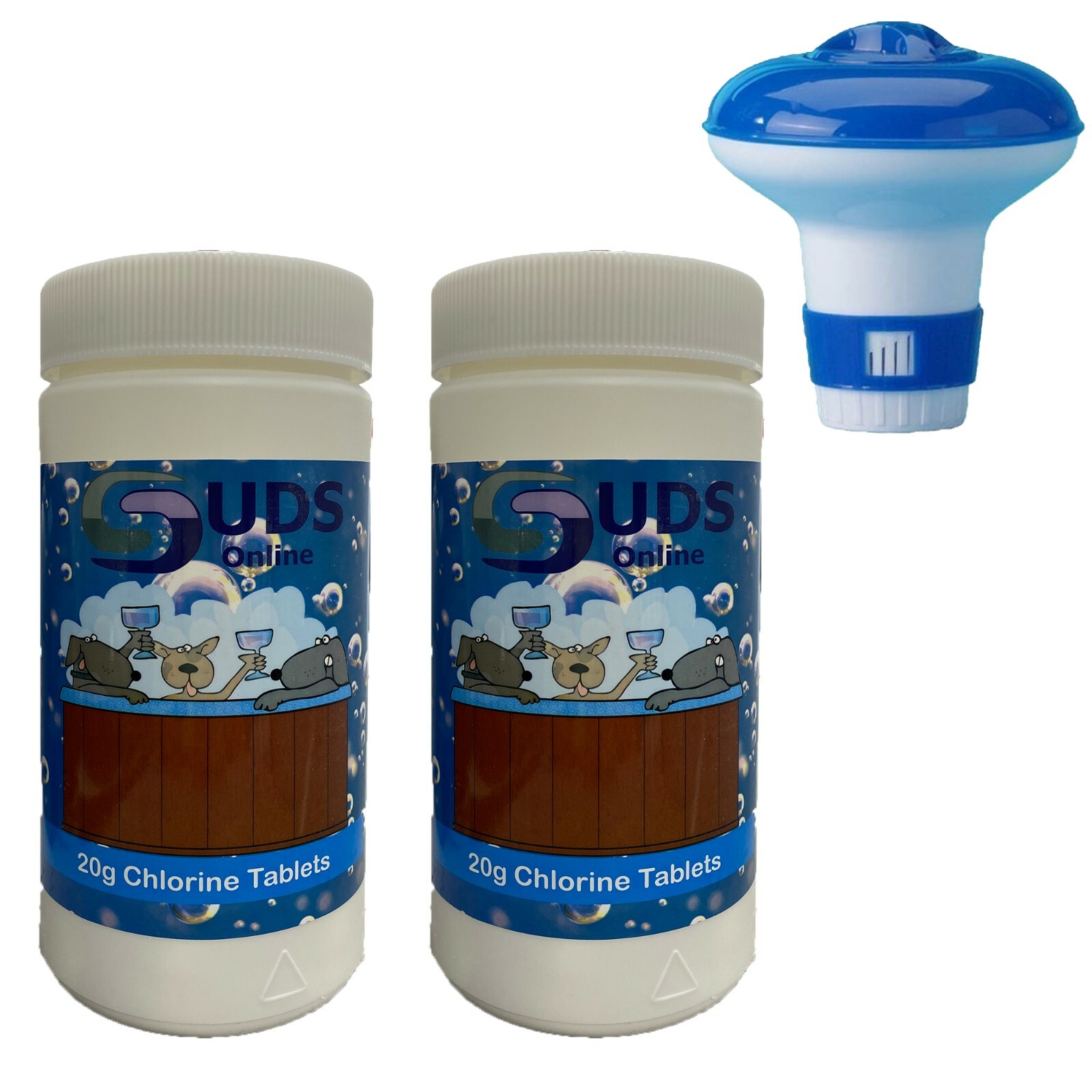 Chlorine Floating Dispenser with 100 x 20g Tablets for Hot Tub Spa Inflatable