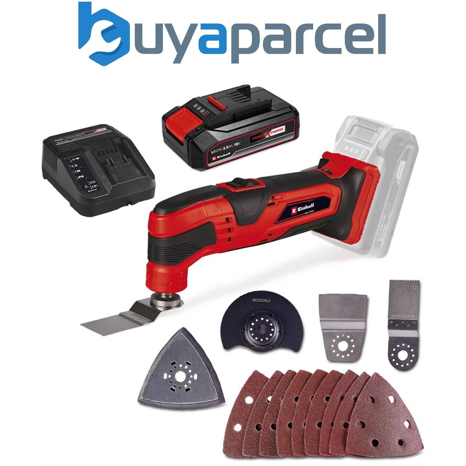 Einhell 18v Cordless Multi Tool TC-MG 18 Li-Solo Power X-Change + 2.5ah Battery