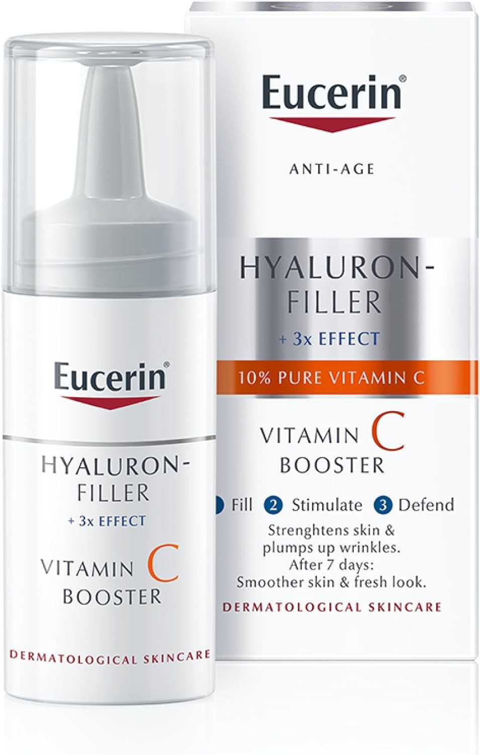 Eucerin Hyaluron-Filler Vitamin C Booster 8ml, Nourishing Facial Serum to Stren