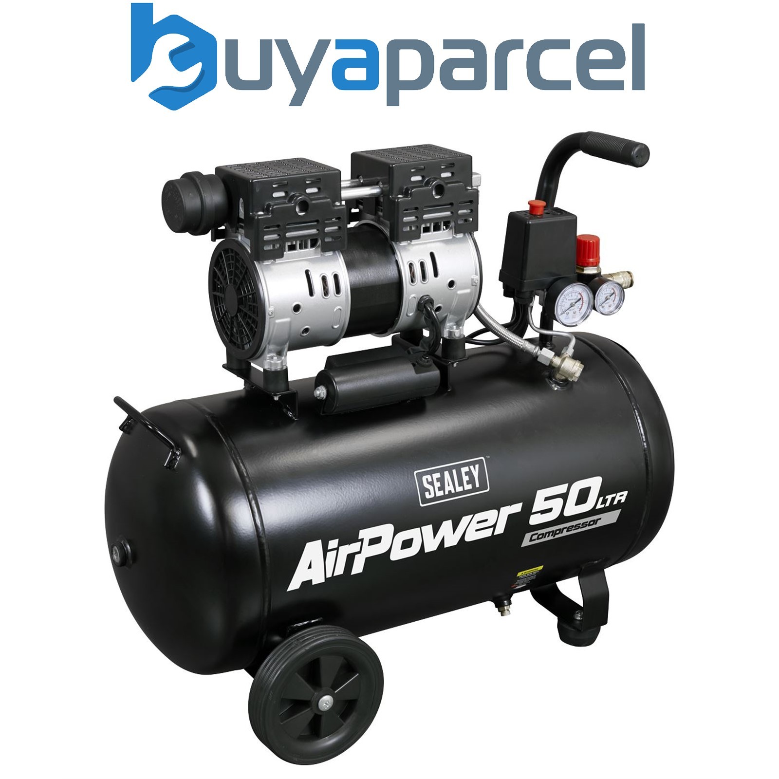 Sealey SAC5000S 50L Low Noise Oil Free Direct Drive Air Compressor 1hp