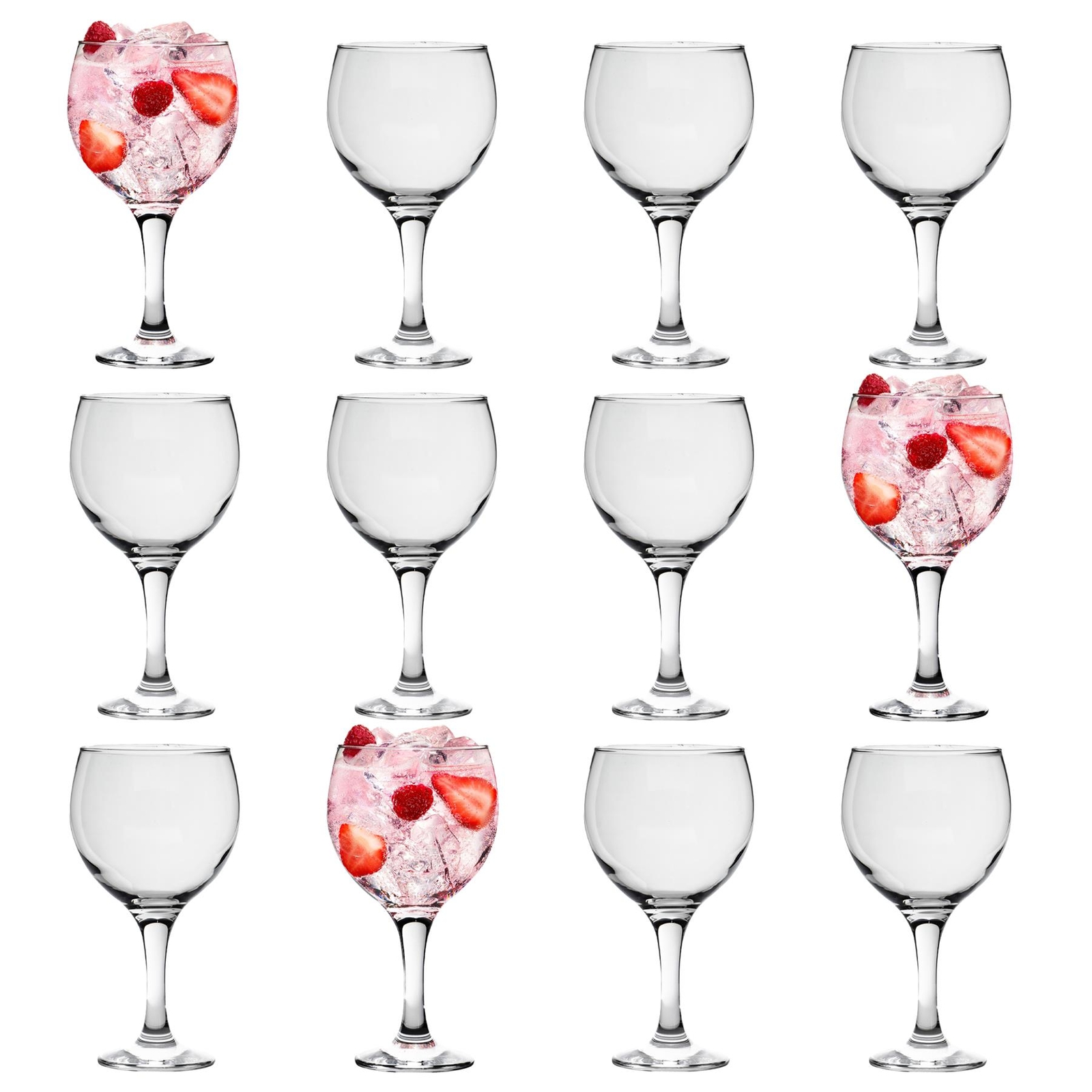 12x LAV Misket Gin & Tonic Glasses Large Glass Cocktail Balloon Gift Set 645ml