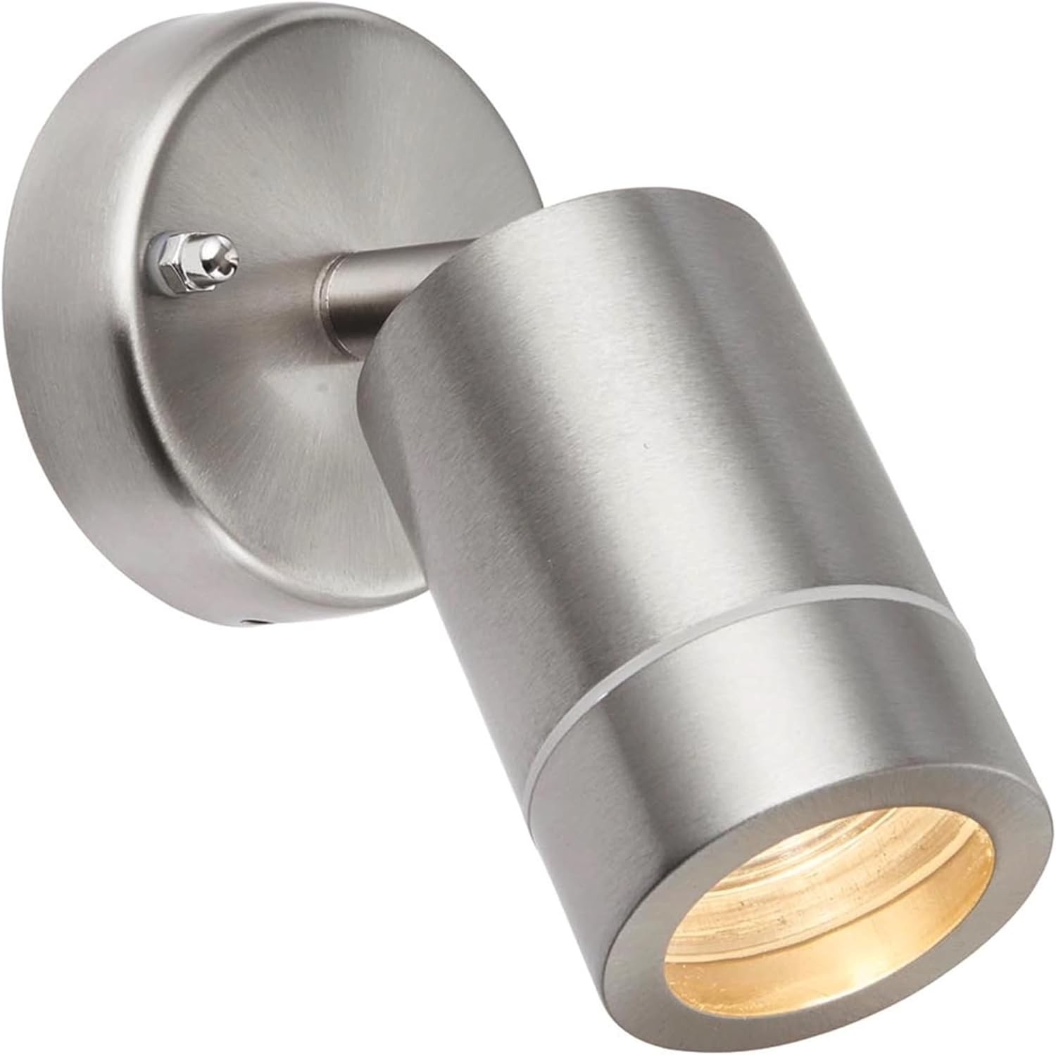 Palin Brushed Stainless Steel External Outdoor Security GU10 Adjustable Tilt Wa