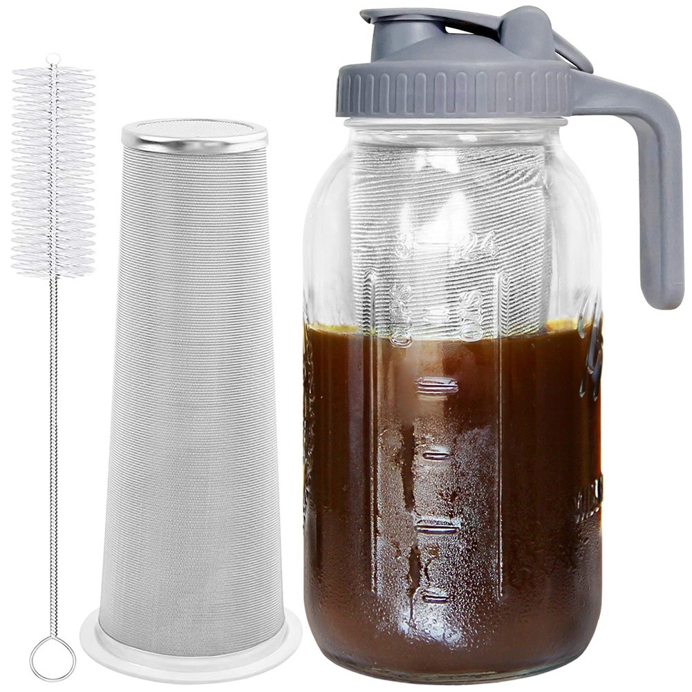 Cold Brew Coffee Maker 64Oz Cold Brew Pitcher with Stainless Steel Super7754
