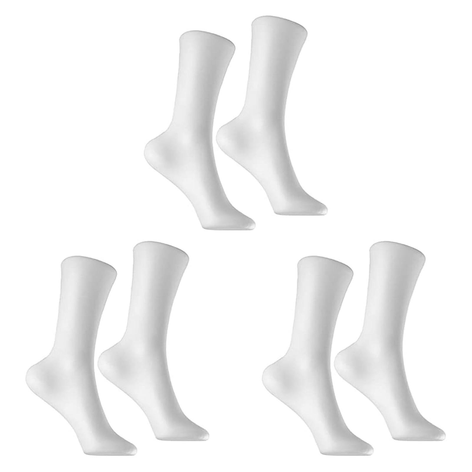 6 Pcs Mannequin Foot Sock Model Female Foot Sock Display Short Stocking7976