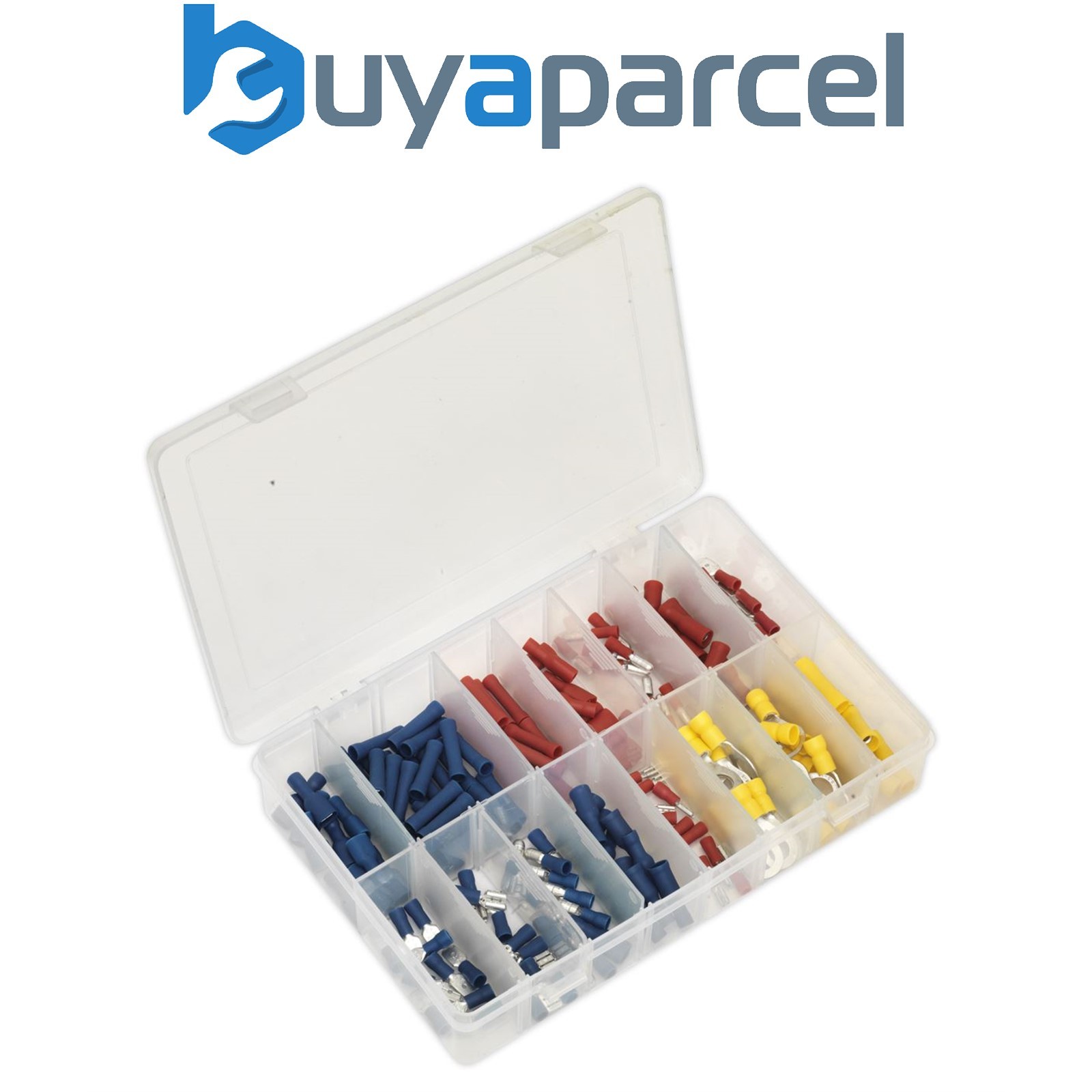 Sealey AB038MT Crimp Terminal Assortment 200pc - Blue, Red & Yellow