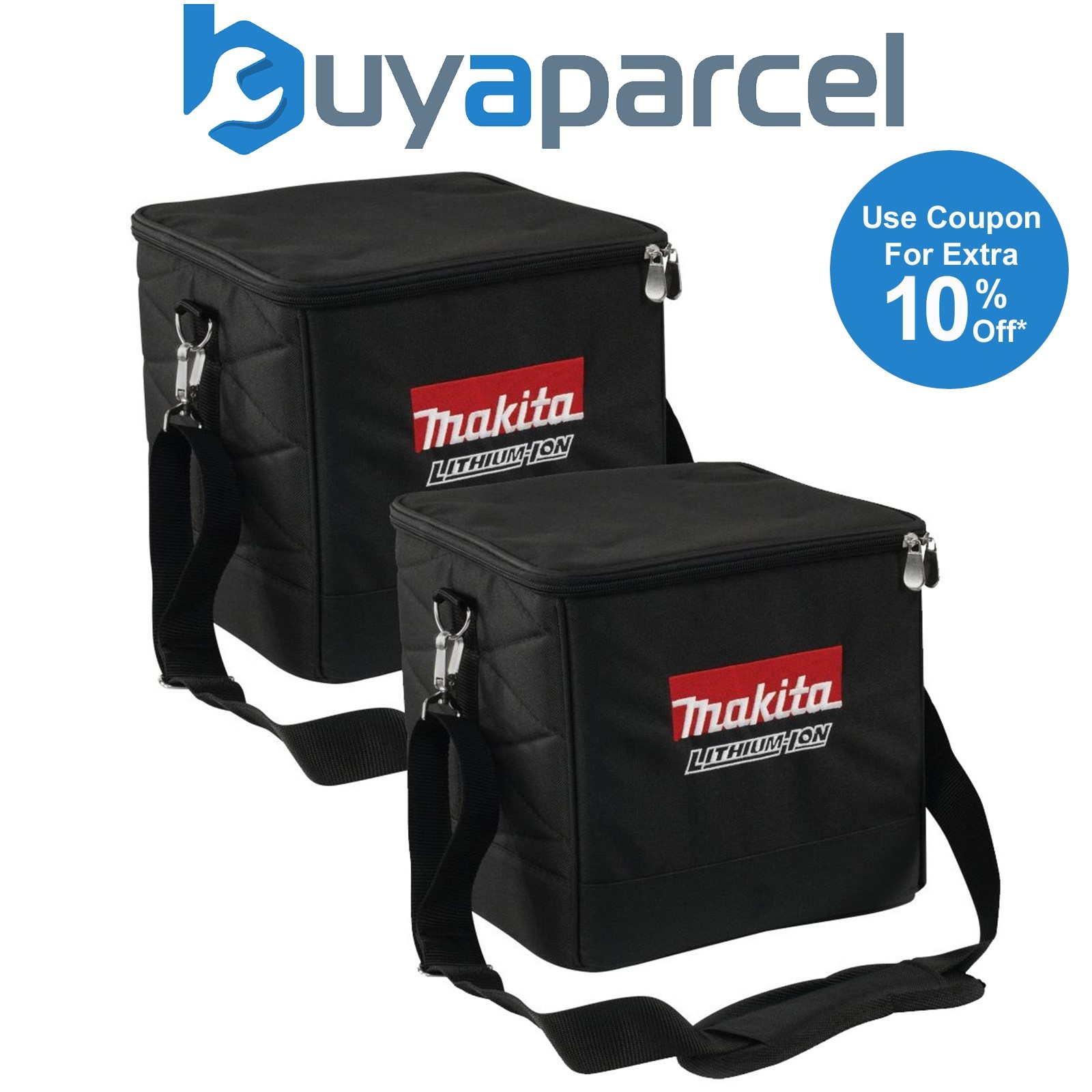 Makita 10" 225mm Canvas Nylon Cube Bag Tool Bag Toolbox Toolbag - Twin Pack