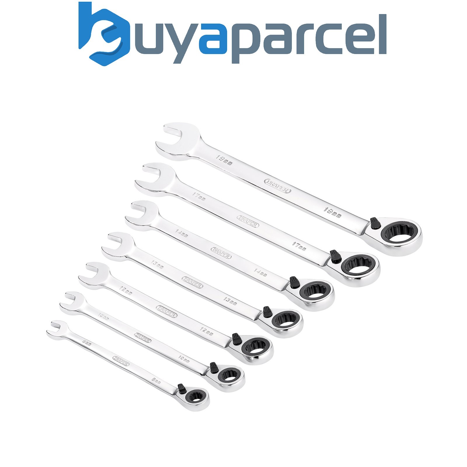 Draper 51179 Draper HI-TORQ Metric Reversible Ratcheting Combination Spanner Set