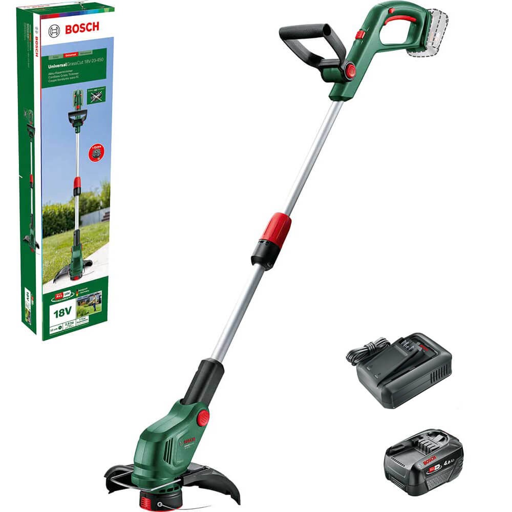 Bosch UNIVERSALGRASSCUT 18V-23-450 P4A 18v Cordless Grass Trimmer 230mm 1 x 4ah
