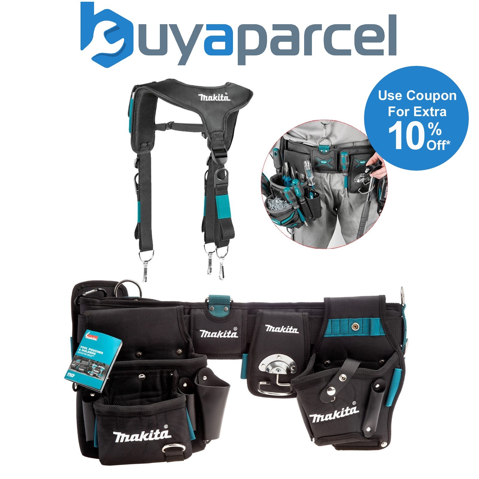 Makita E-05175 Ultimate Super Heavyweight Champion Tool Belt + Loops + Braces