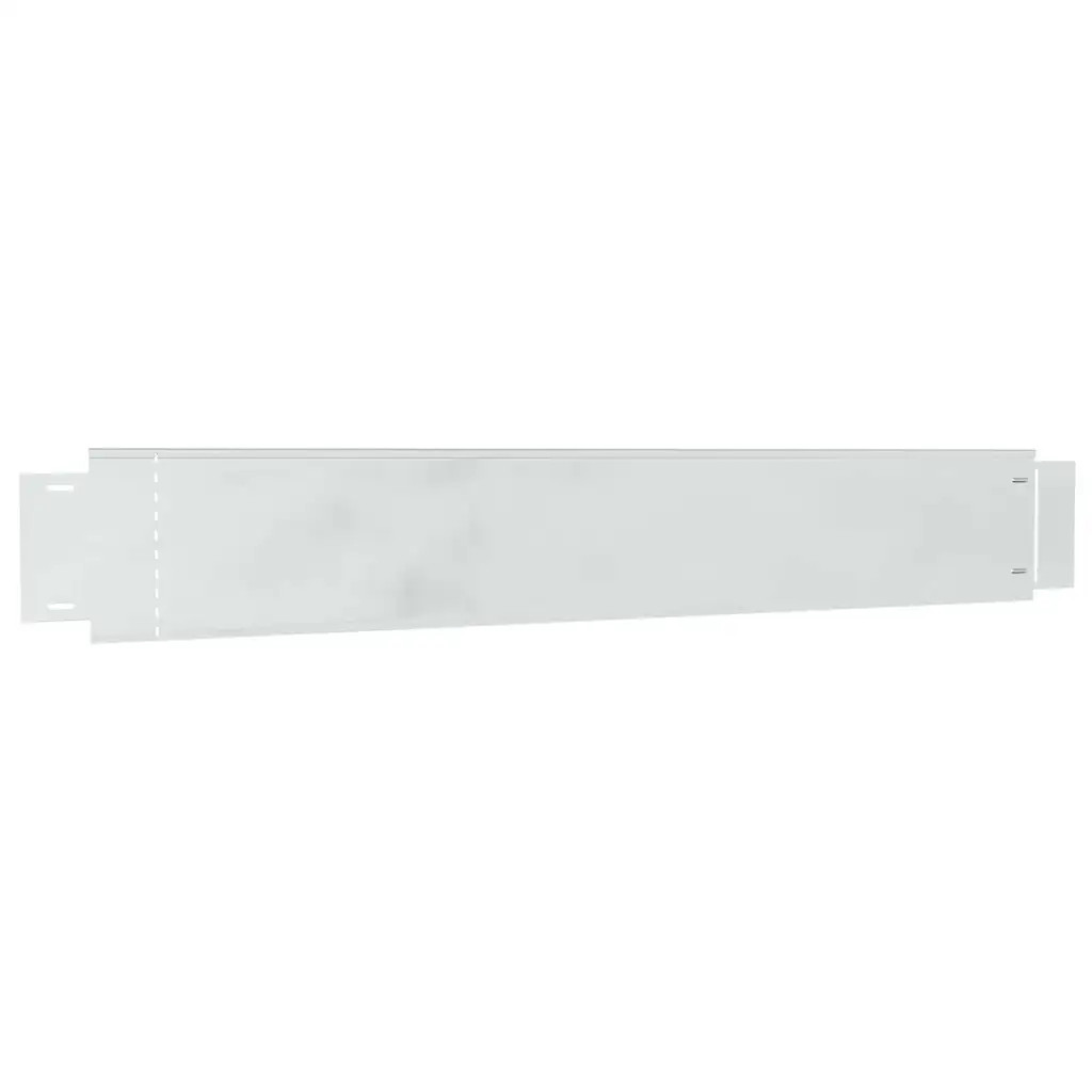 vidaxl Lawn Fence Galvanized Color 100 x 14 x 0.07 cm Galvanized Steel, Garden a