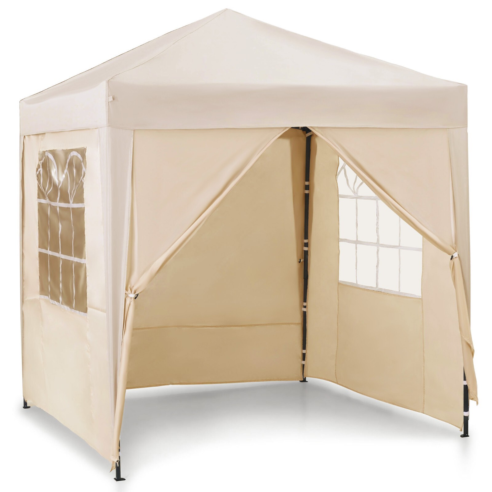 VonHaus Pop Up Gazebo 2x2m - Garden Marquee Shelter Canopy with Removable Sides
