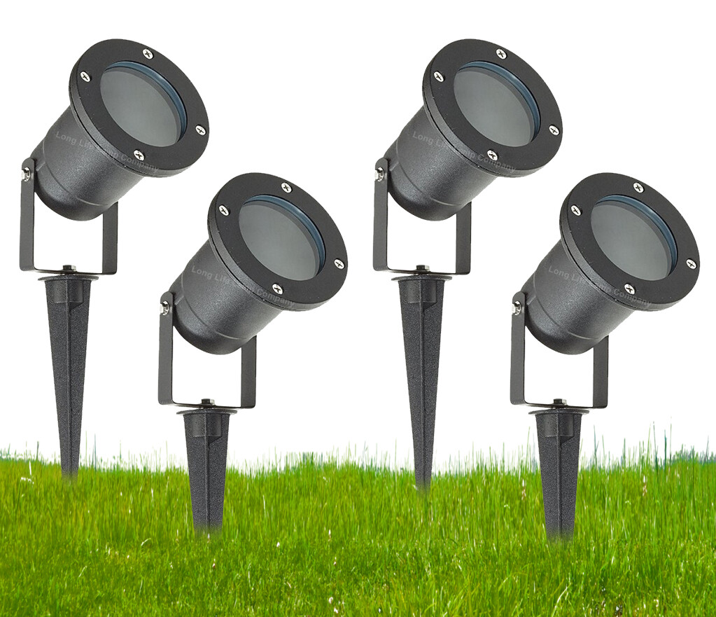 12v Garden Ground Spikes or Mount Watt Light IP65 Low Voltage Pack of 4